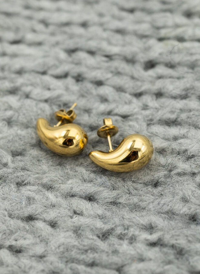 Druppel oorbellen maat S goud