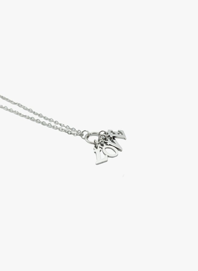 Ketting love letters zilver