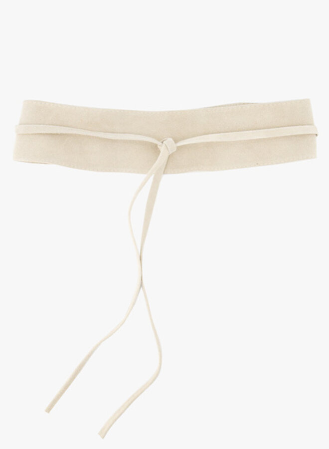 Wikkelriem suede lichtbruin