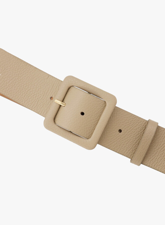 Leren riem breed taupe