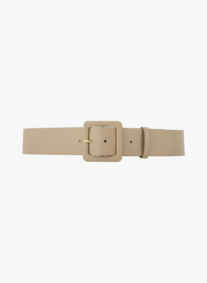 Leren riem breed taupe