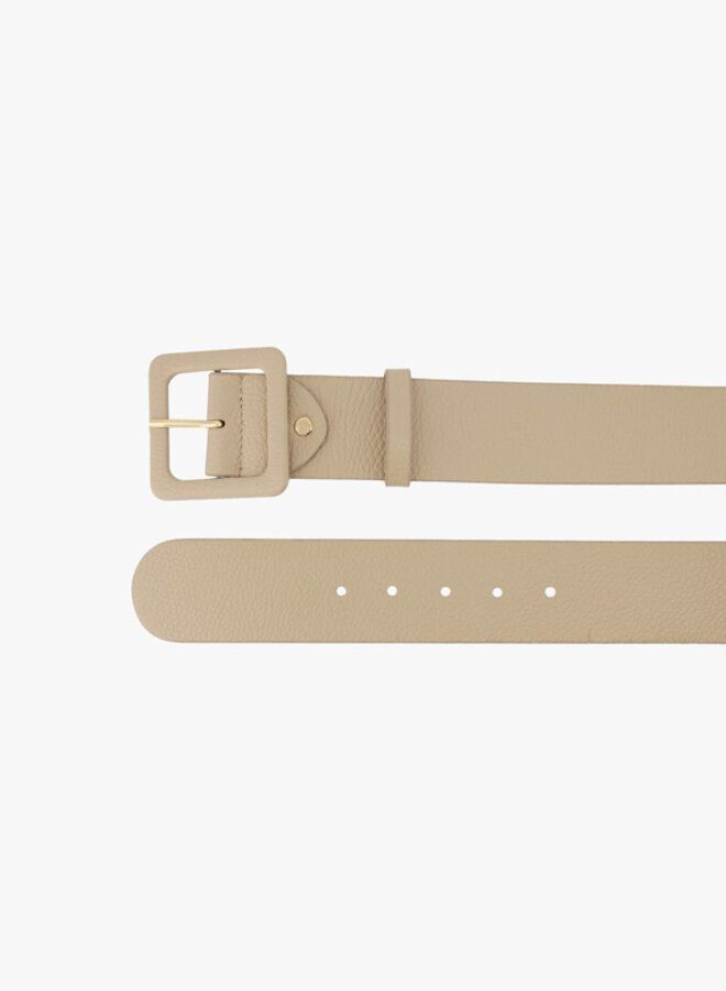 Leren riem breed taupe