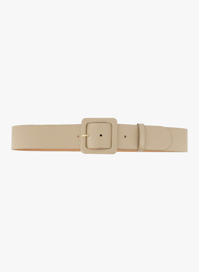 Leren riem breed taupe