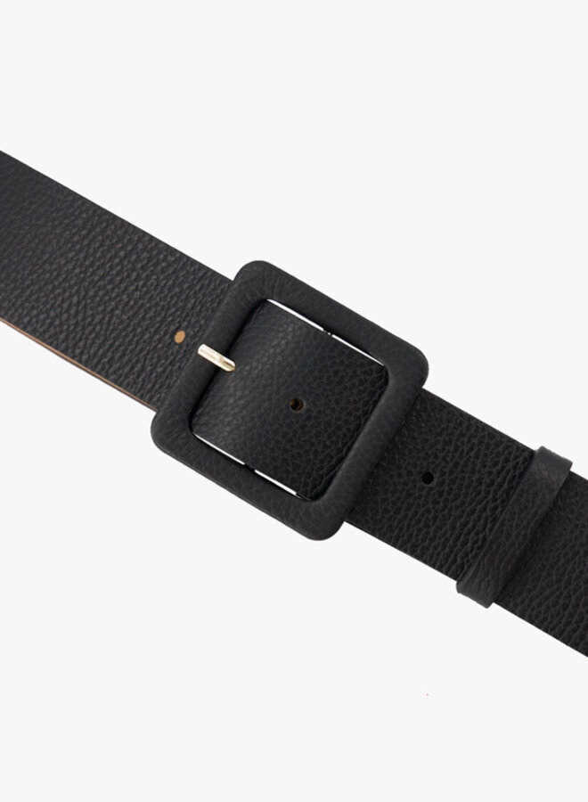 Leren riem breed zwart