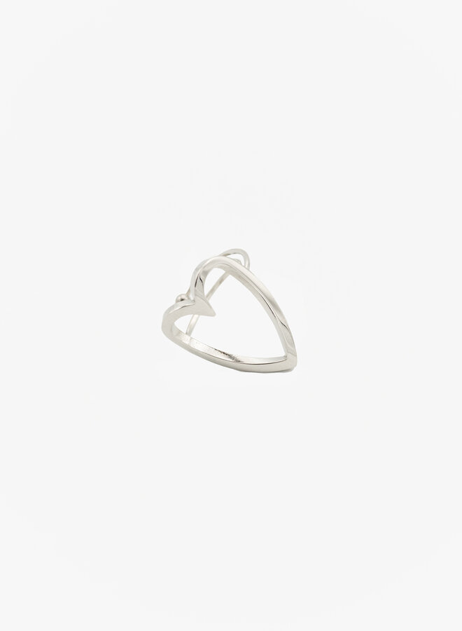 Ring met groot hart