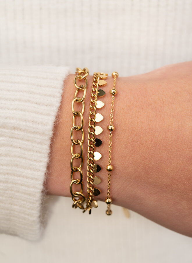 Armband hartjes coins