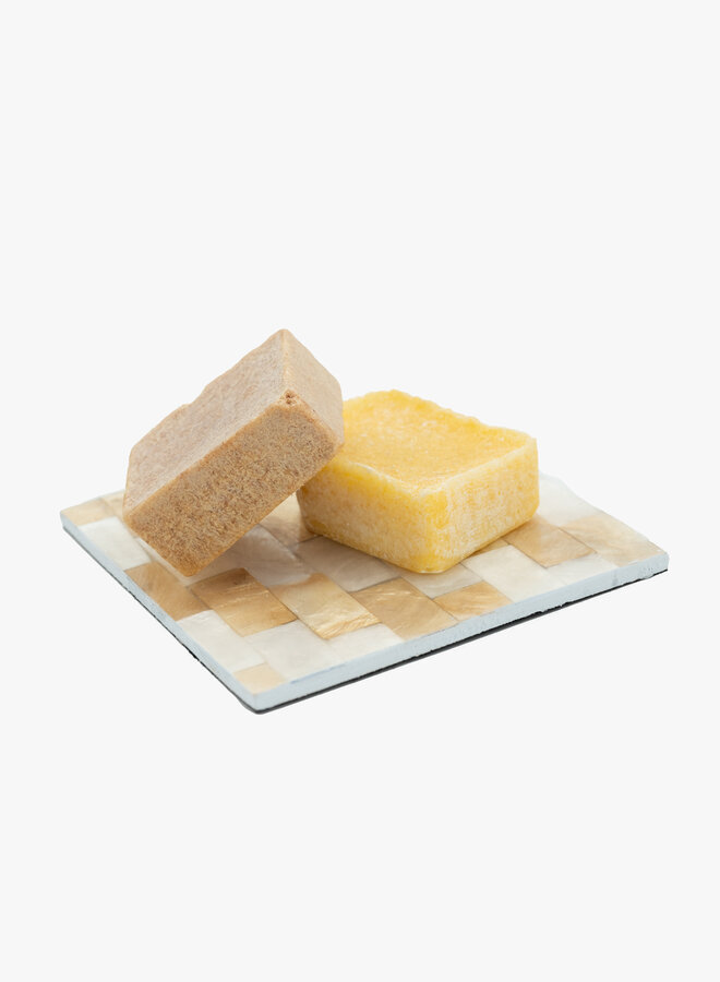 Plateau parelmoer geblokt