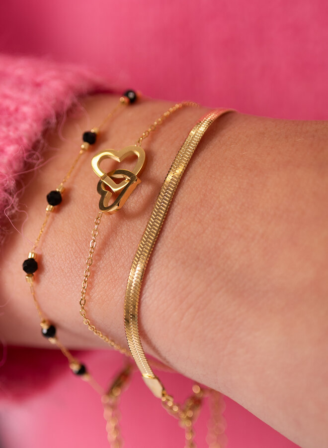 Platte schakelarmband