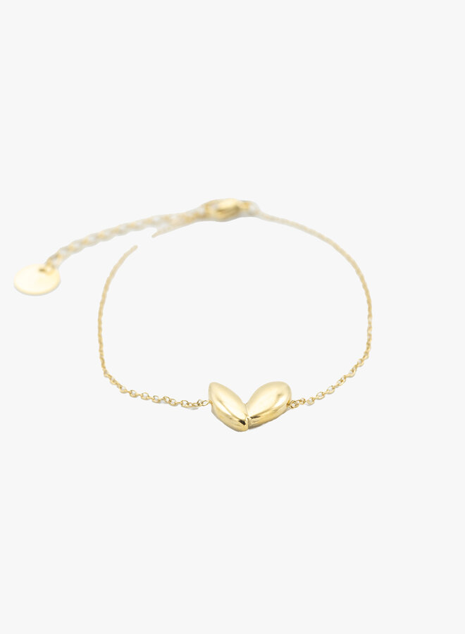 Fijne armband bold heart
