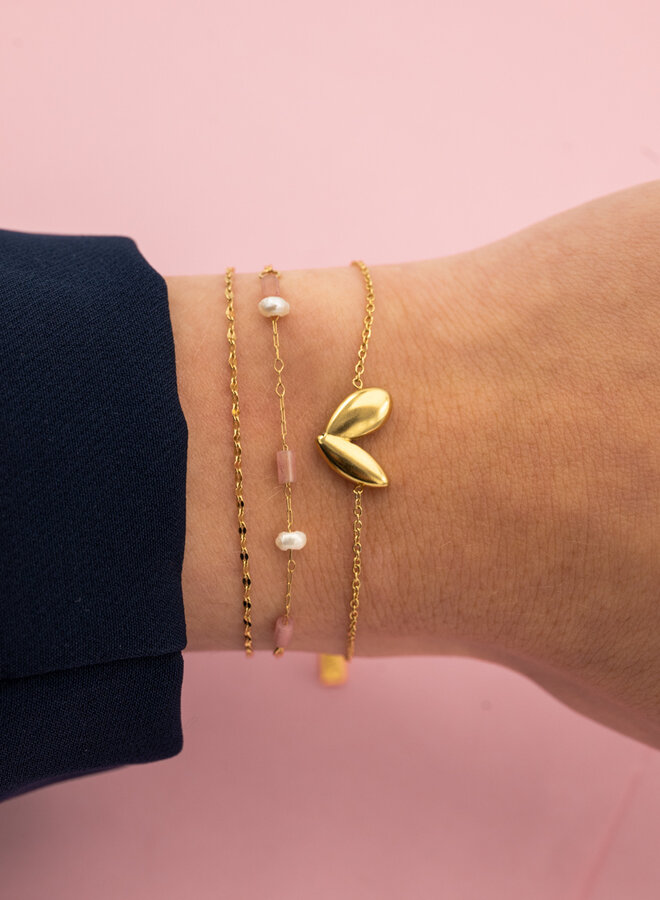 Fijne armband bold heart