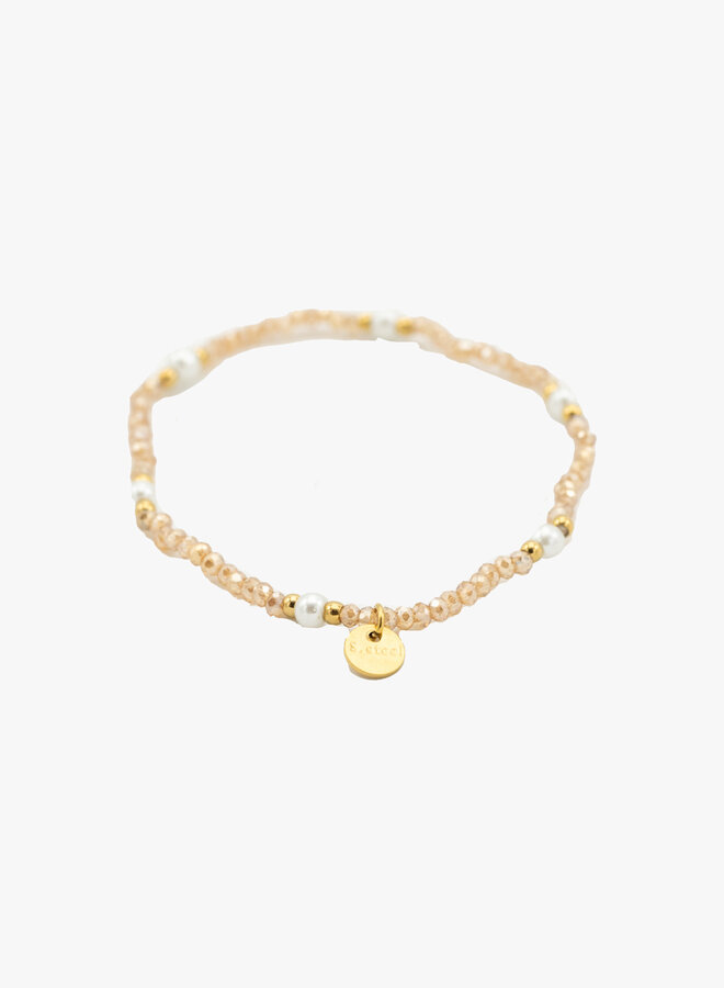 Kralenarmband Sarah zalm