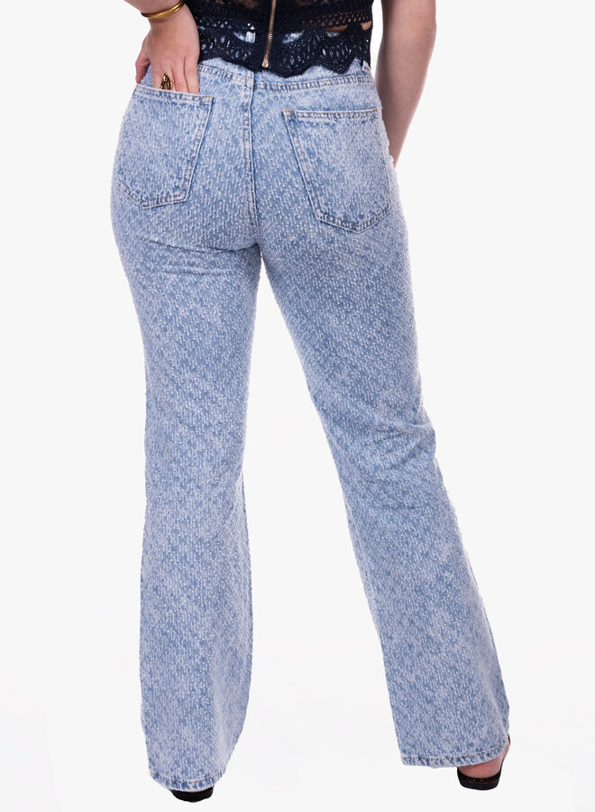 Jeans pattern lichtblauw