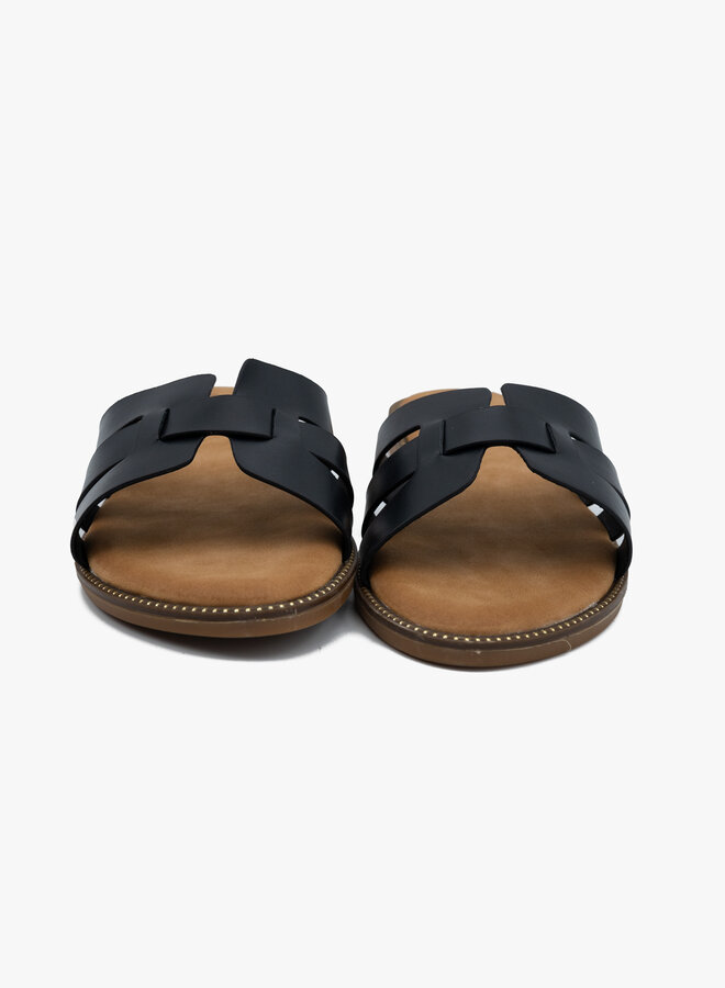 Slippers hermes dupes zwart