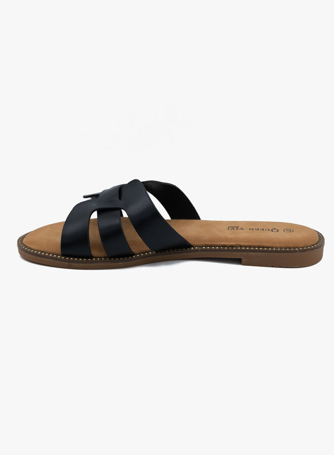 Slippers hermes dupes zwart