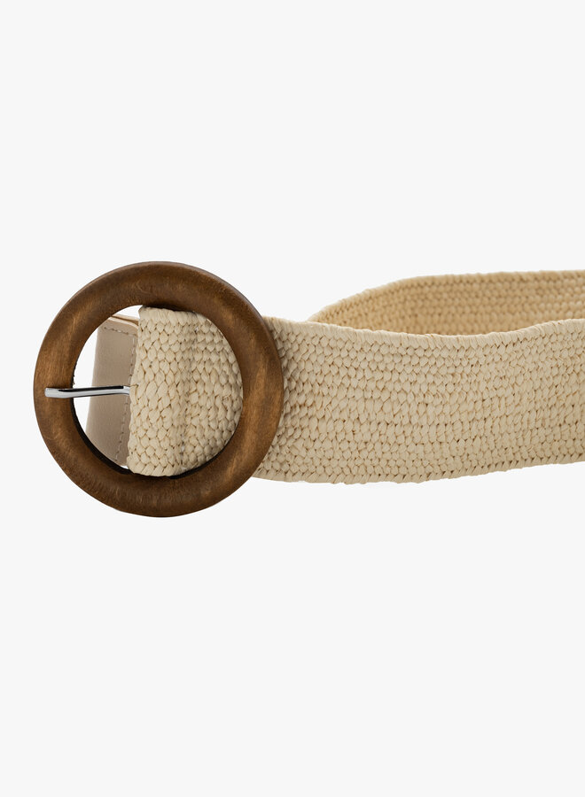 Rotan riem beige