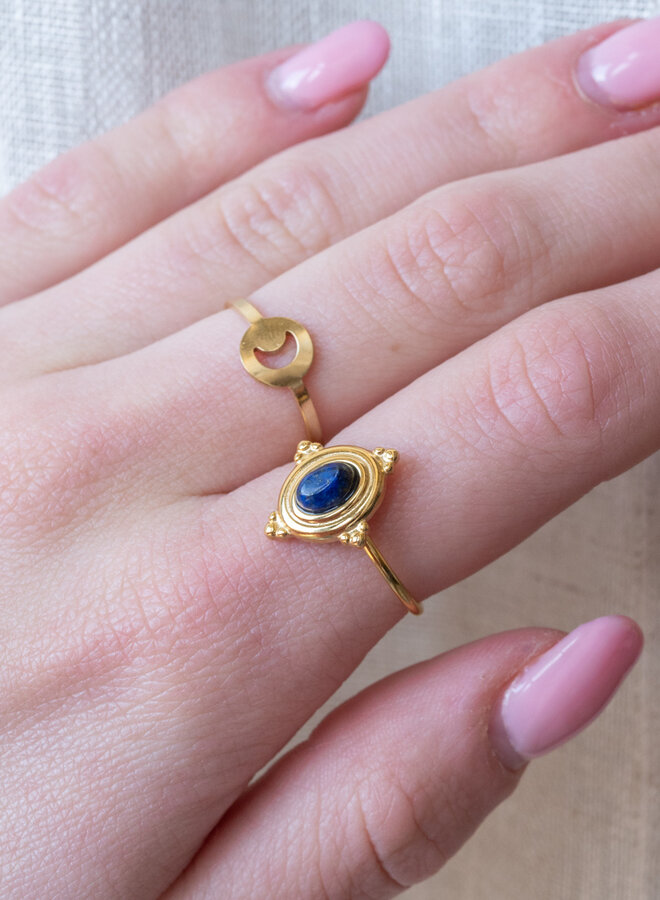 Ring subtiel met open maan