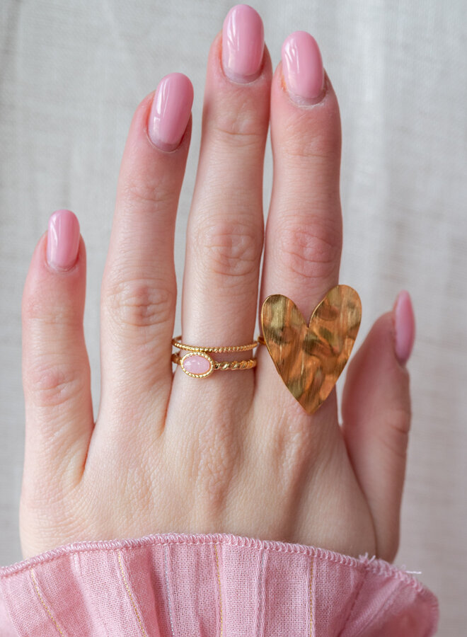 Statement ring groot hart