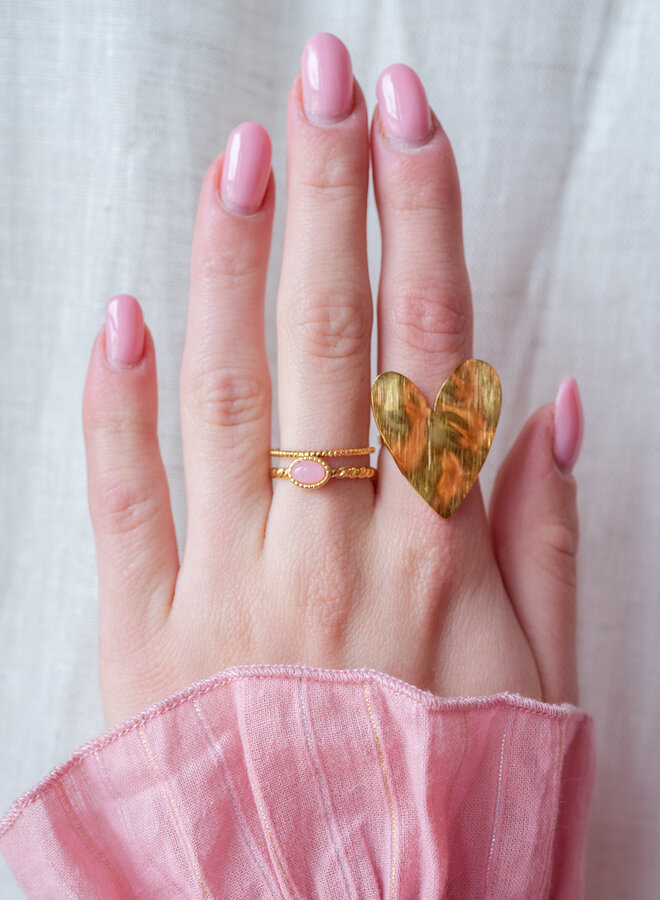 Statement ring groot hart