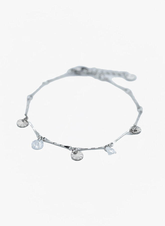Armband cirkels en witte steentjes