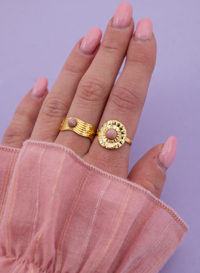 Ring Rhodoniet steen Judith