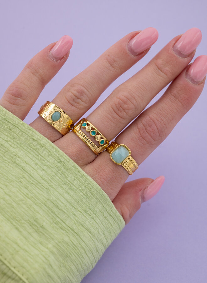 Ring turquoise steen Madelon