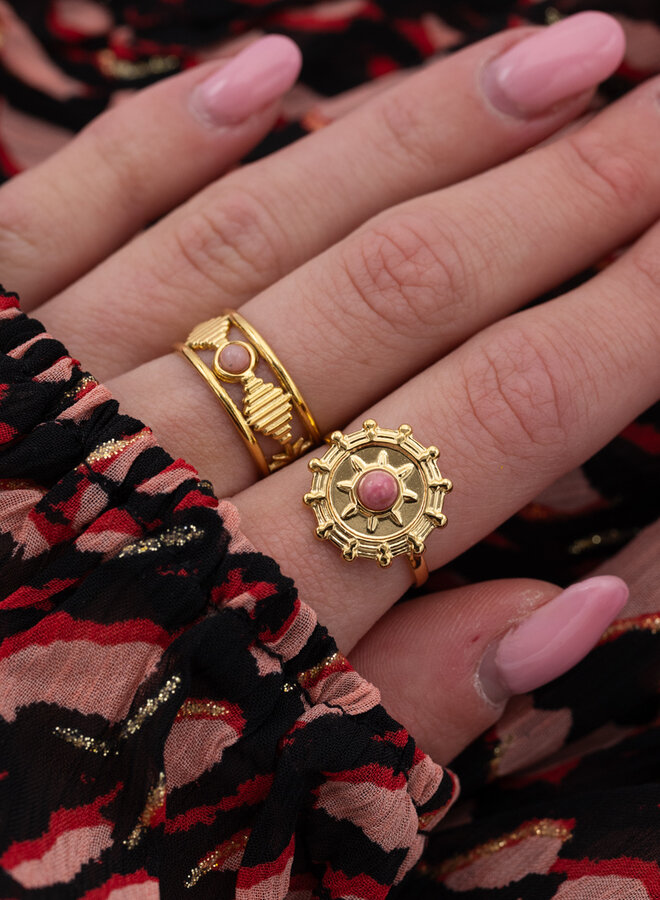 Ring Rhodoniet steen Kim