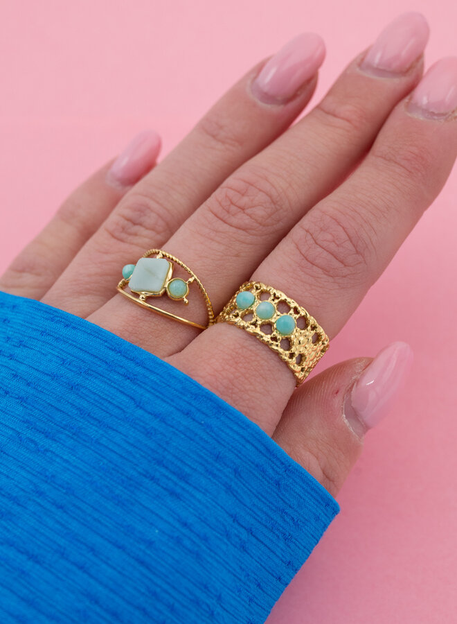 Ring turquoise steen Joyce