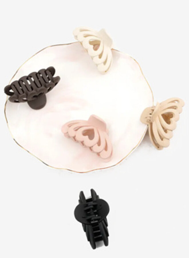 Hartjes haarklem roze