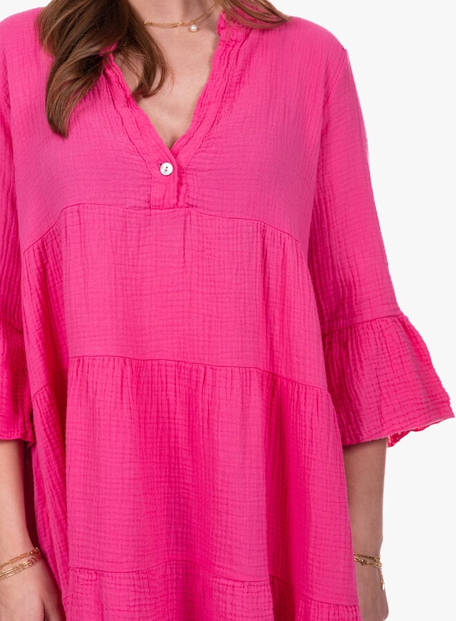 Katoenen jurk Ibiza roze