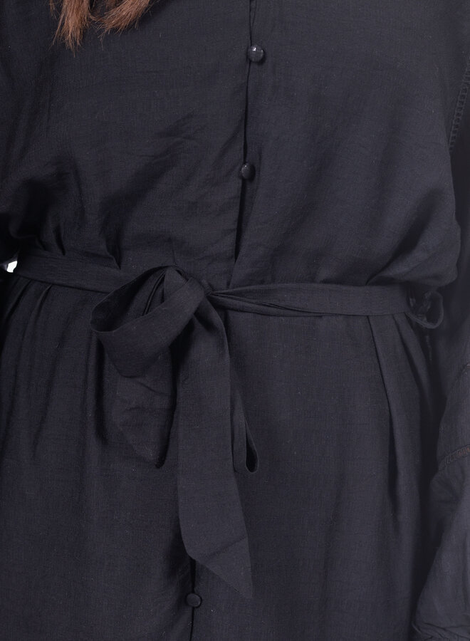Jurk viscose Loes zwart