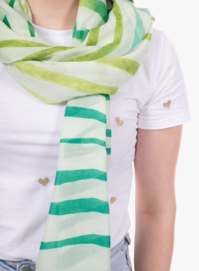 Zomer sjaal zebra print groen