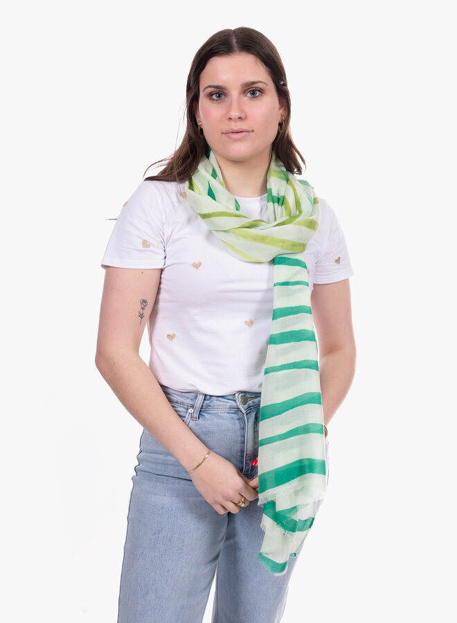 Zomer sjaal zebra print groen