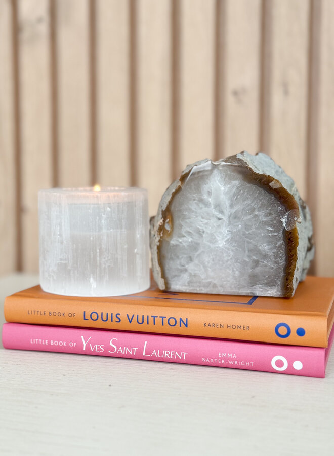 Seleniet theelichthouder 6 cm