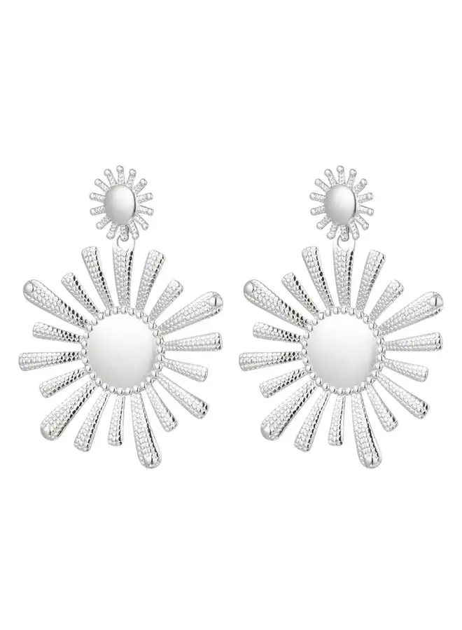 Statement oorbellen big flower