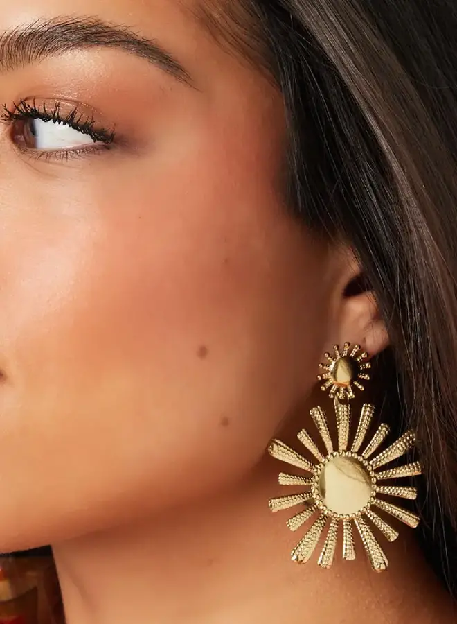 Statement oorbellen big flower