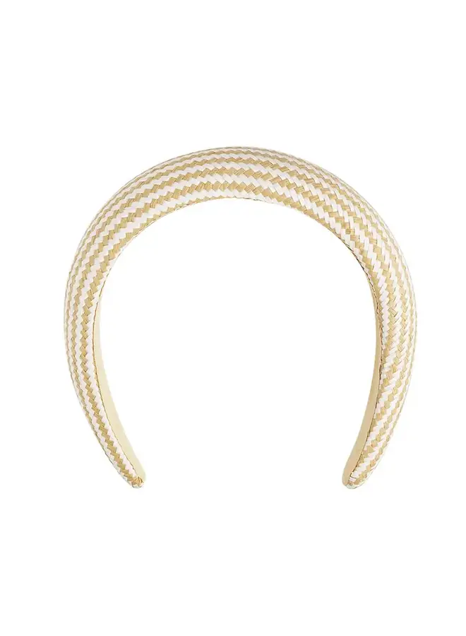 Haarband rotan zigzag camel
