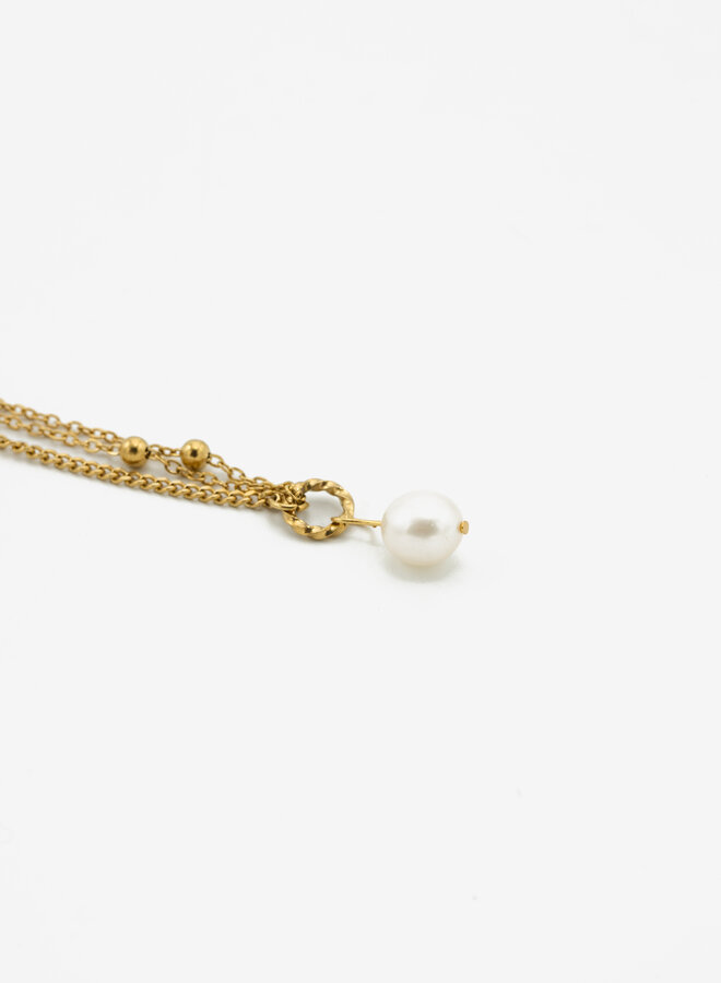 Ketting dubbel met parel