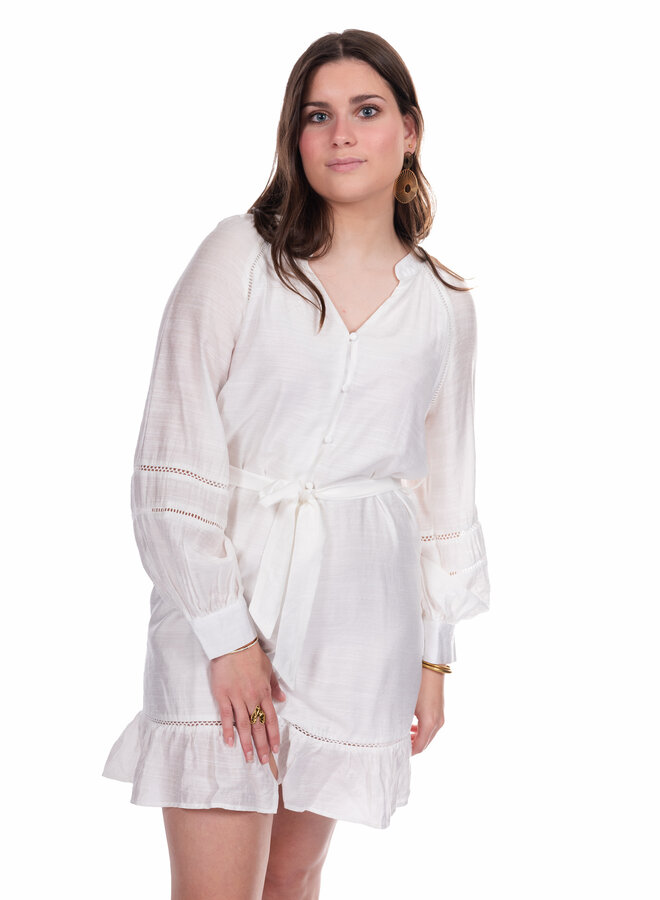 Jurk viscose Loes wit