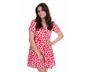 By Clara Jurk print rood en roze