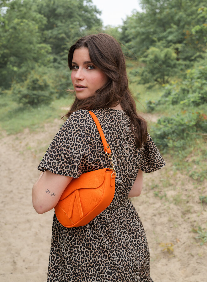 Leren tas Gigi oranje