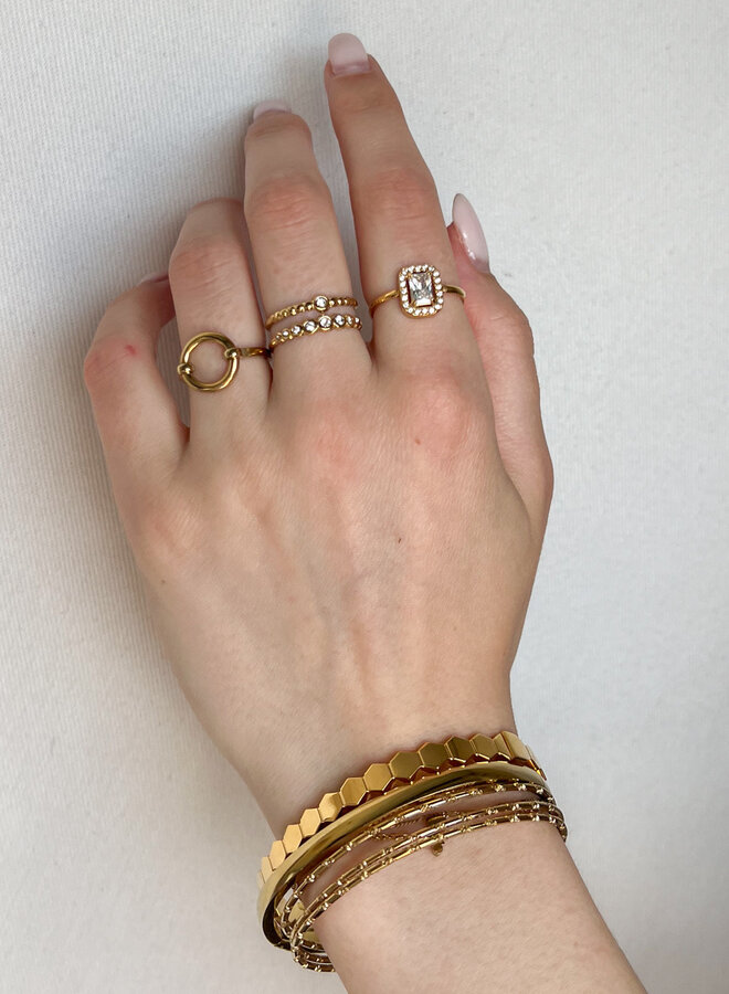 Gouden ring open circle