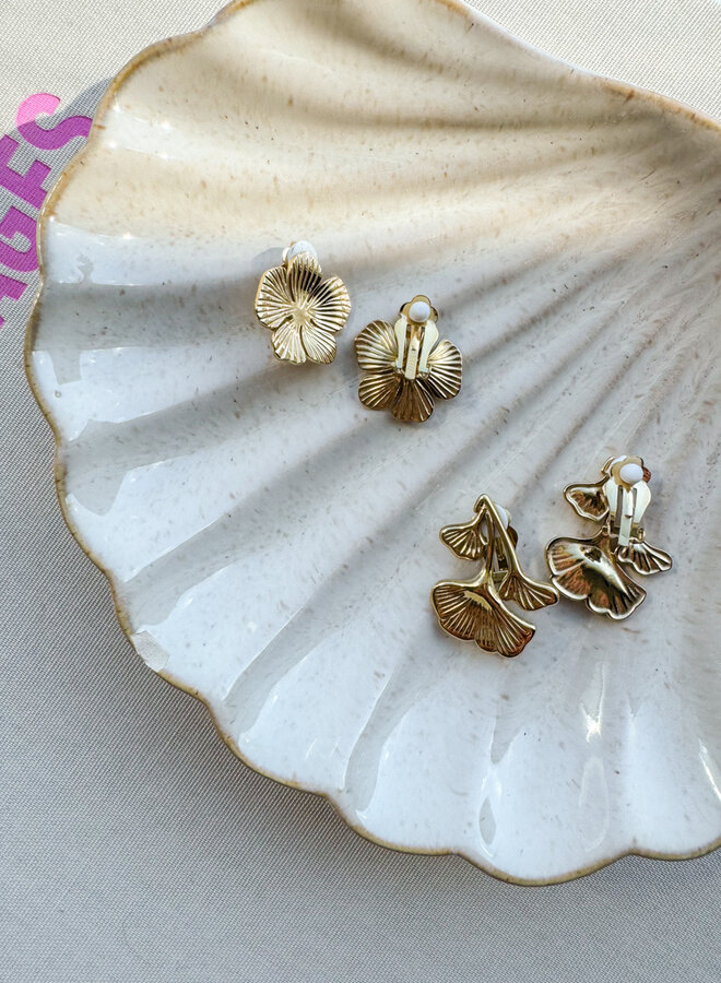 Clip oorbellen hanging flowers
