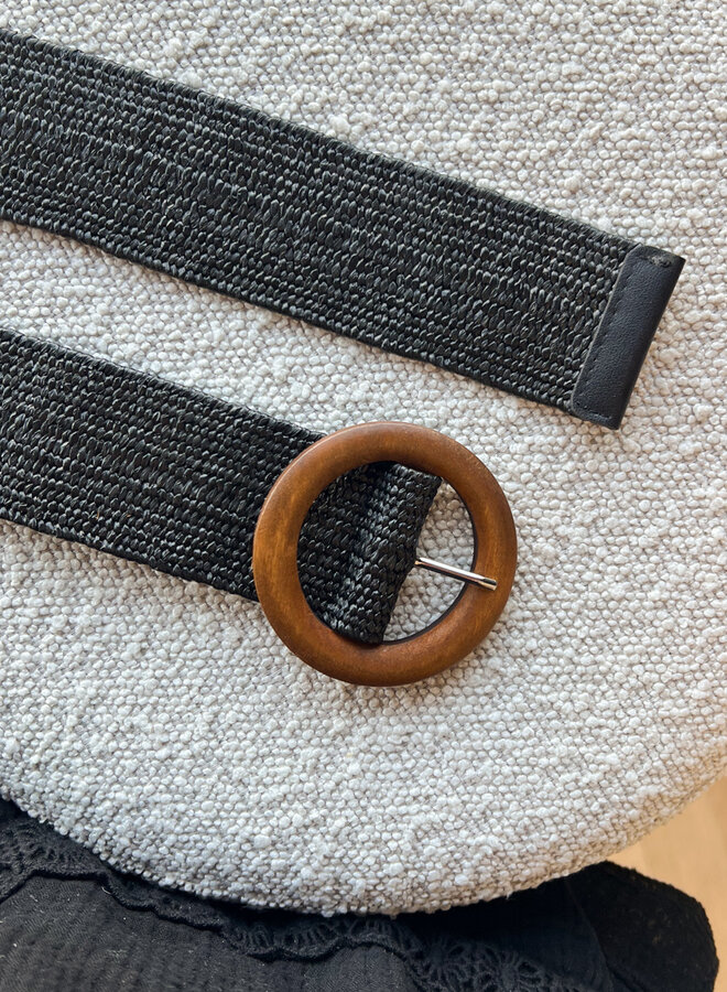 Rotan riem zwart