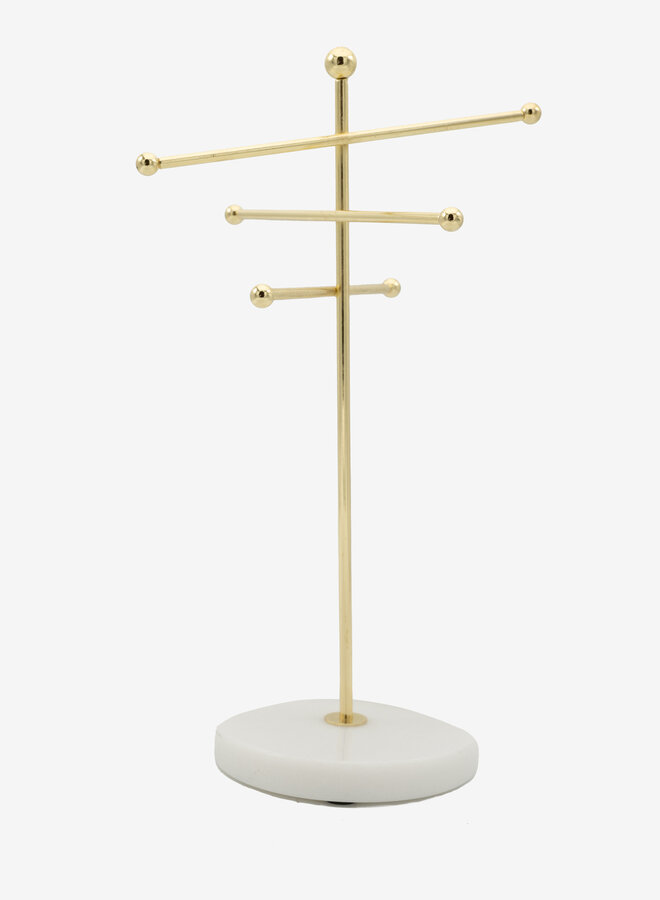 Sieradenstandaard goud met marmer