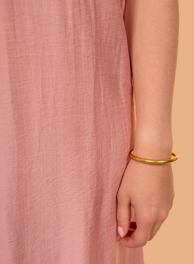 Luxe maxi jurk zachtroze