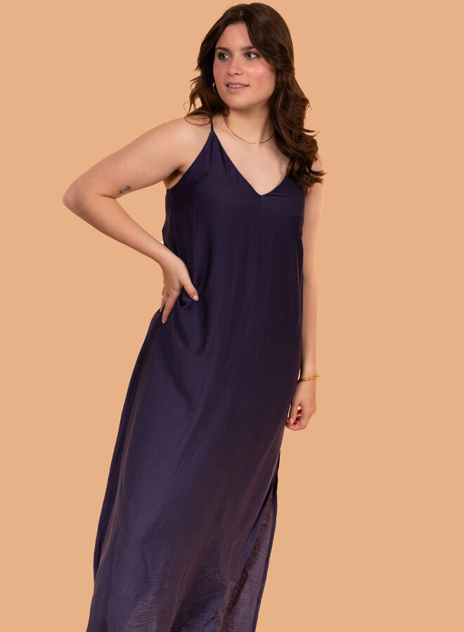 Luxe maxi jurk blauw