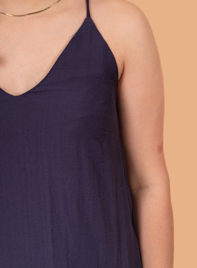 Luxe maxi jurk blauw
