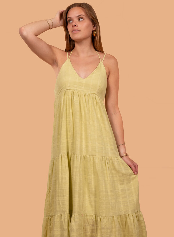 Viscose jurk love the beach lime