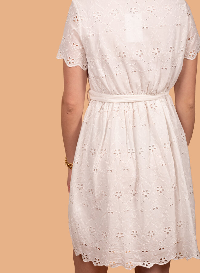 Broderie zomerjurk wit