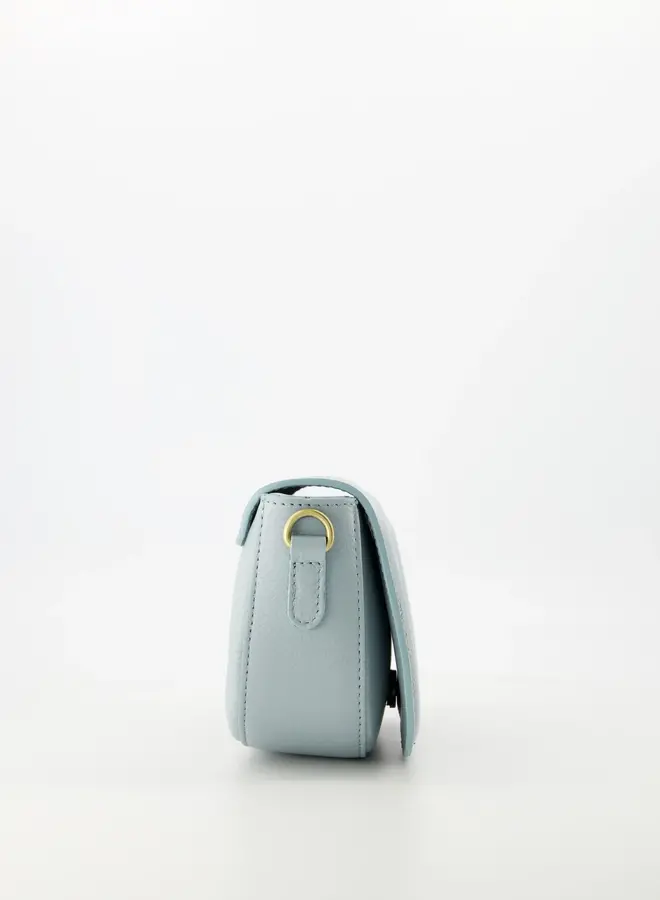 Leren schoudertas Dior dupe jeansblauw